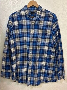 Men’s • Plaid Flannel 100% Cotton Blue & Cream, Club Room Brand from Macy’s